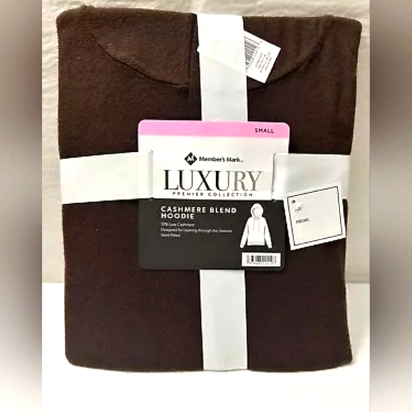Luxury Cashmere Blend Hoodie Size SMALL New - Picture 1 of 6